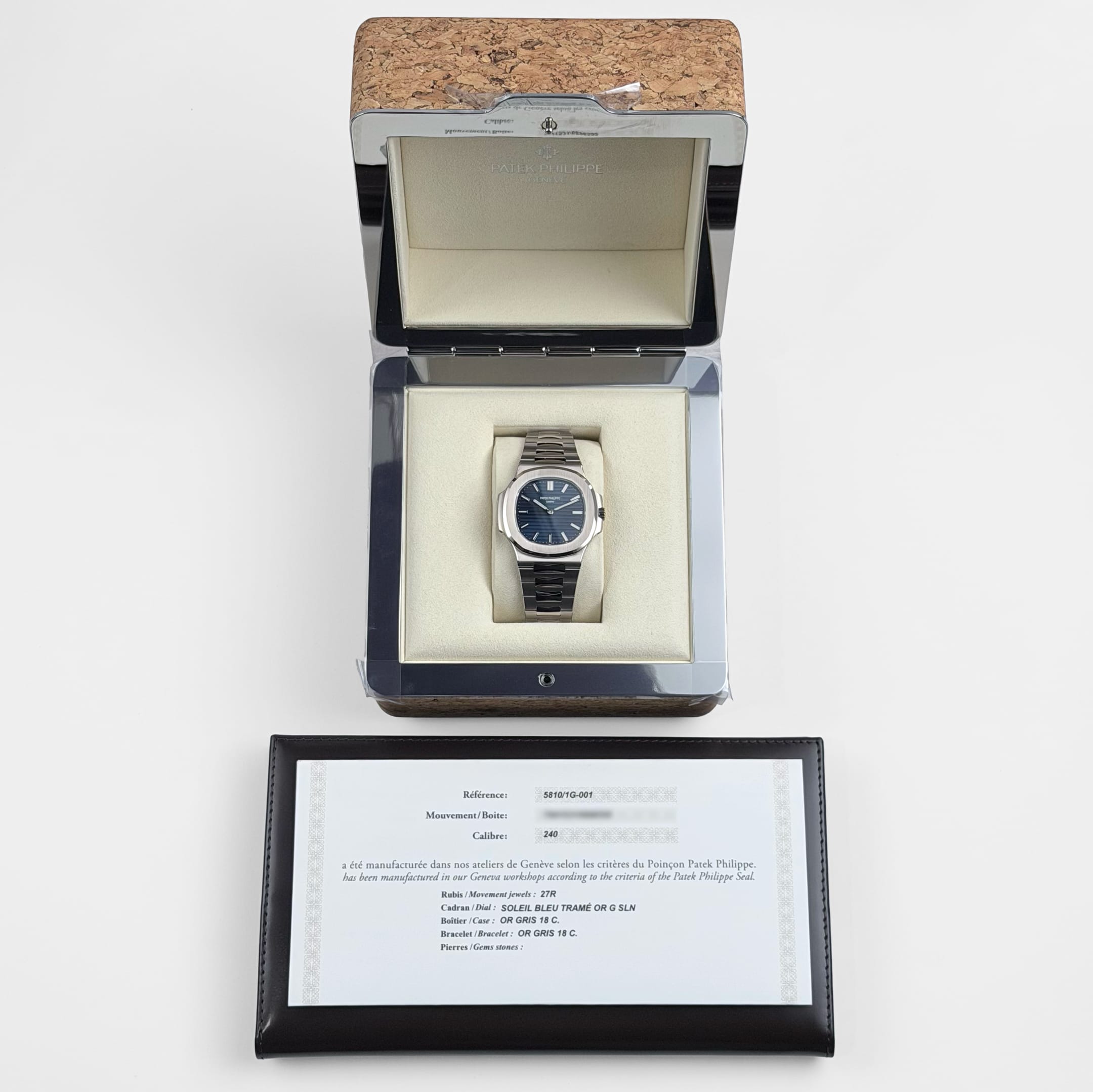Patek Philippe Nautilus 5810/1G-001 '50th Anniversary' White Gold Blue Dial Limited Edition of 2000 (2026)