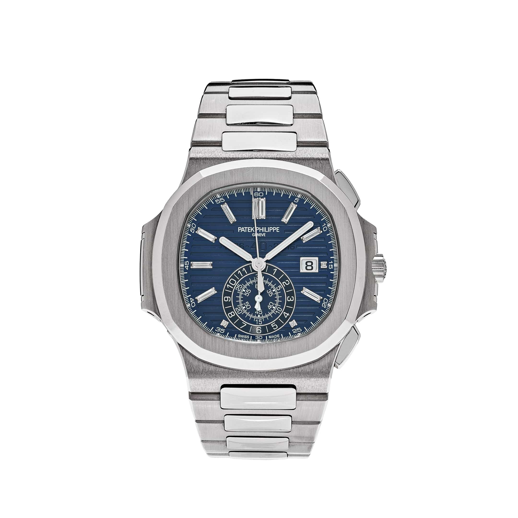 Luxury Watch Patek Philippe Nautilus 40th Anniversary White Gold Blue Dial 5976/1G-001 (2017) Wrist Aficionado