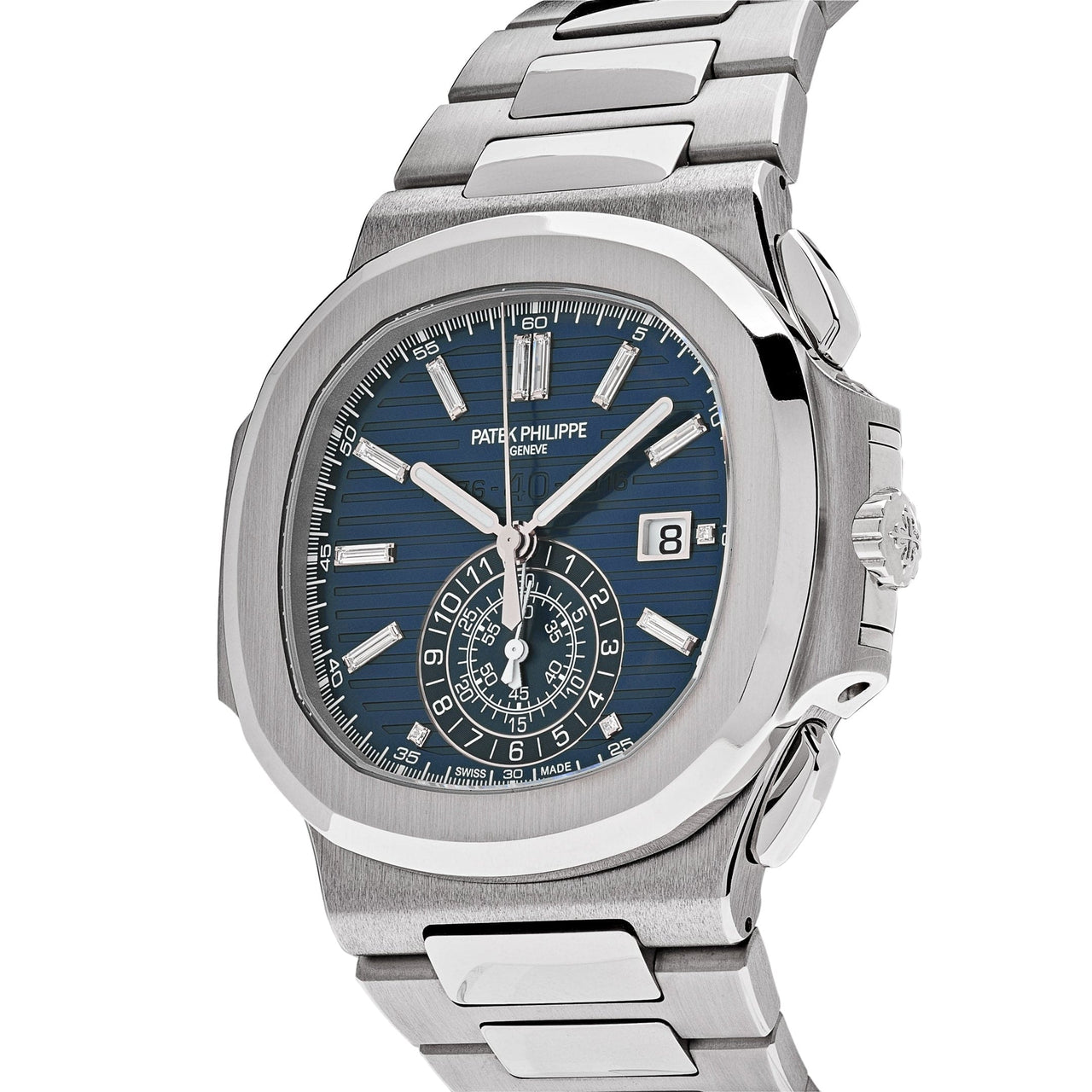 Luxury Watch Patek Philippe Nautilus 40th Anniversary White Gold Blue ...