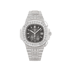 Patek Philippe Nautilus 5980/1400G-010 Chronograph White Gold Black Dial Diamond Set