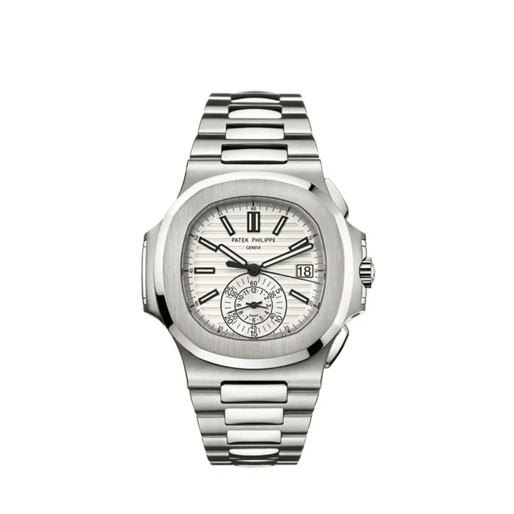 Patek Philippe Nautilus 5980/1A-019 Chronograph Date Stainless Steel White Dial (2015)