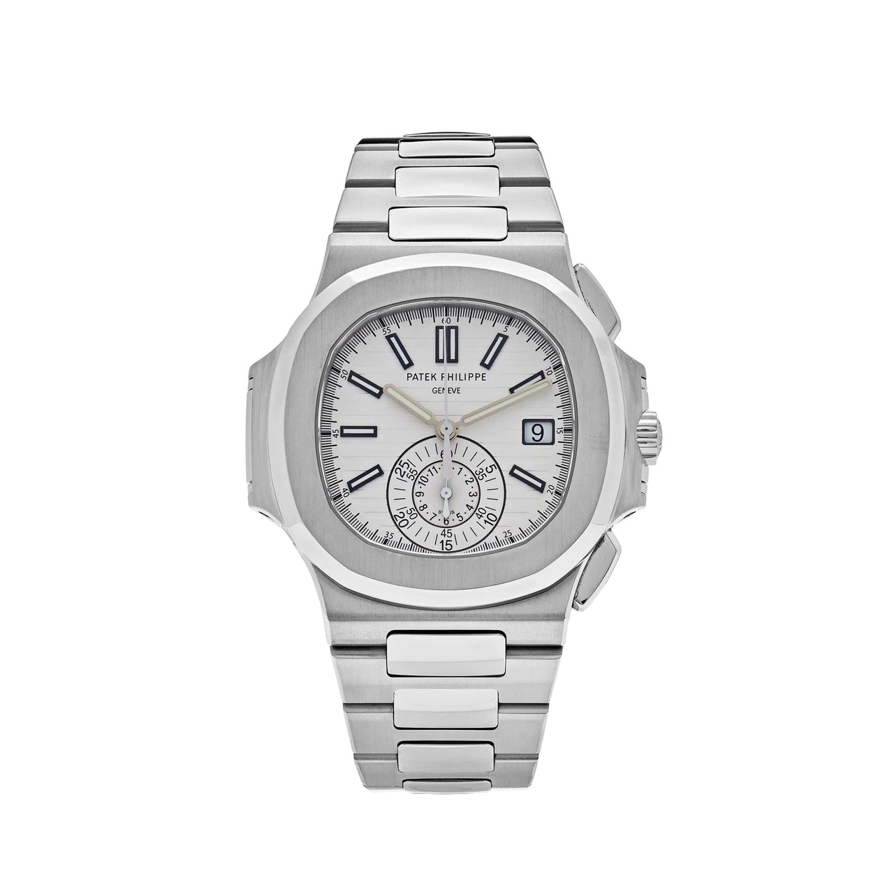 Patek Philippe Nautilus 5980/1A-019 Stainless Steel Chronograph Date White Dial (2015)