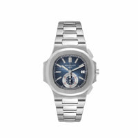 Thumbnail for Patek Philippe Nautilus 5980/1A Chronograph Stainless Steel Blue Dial