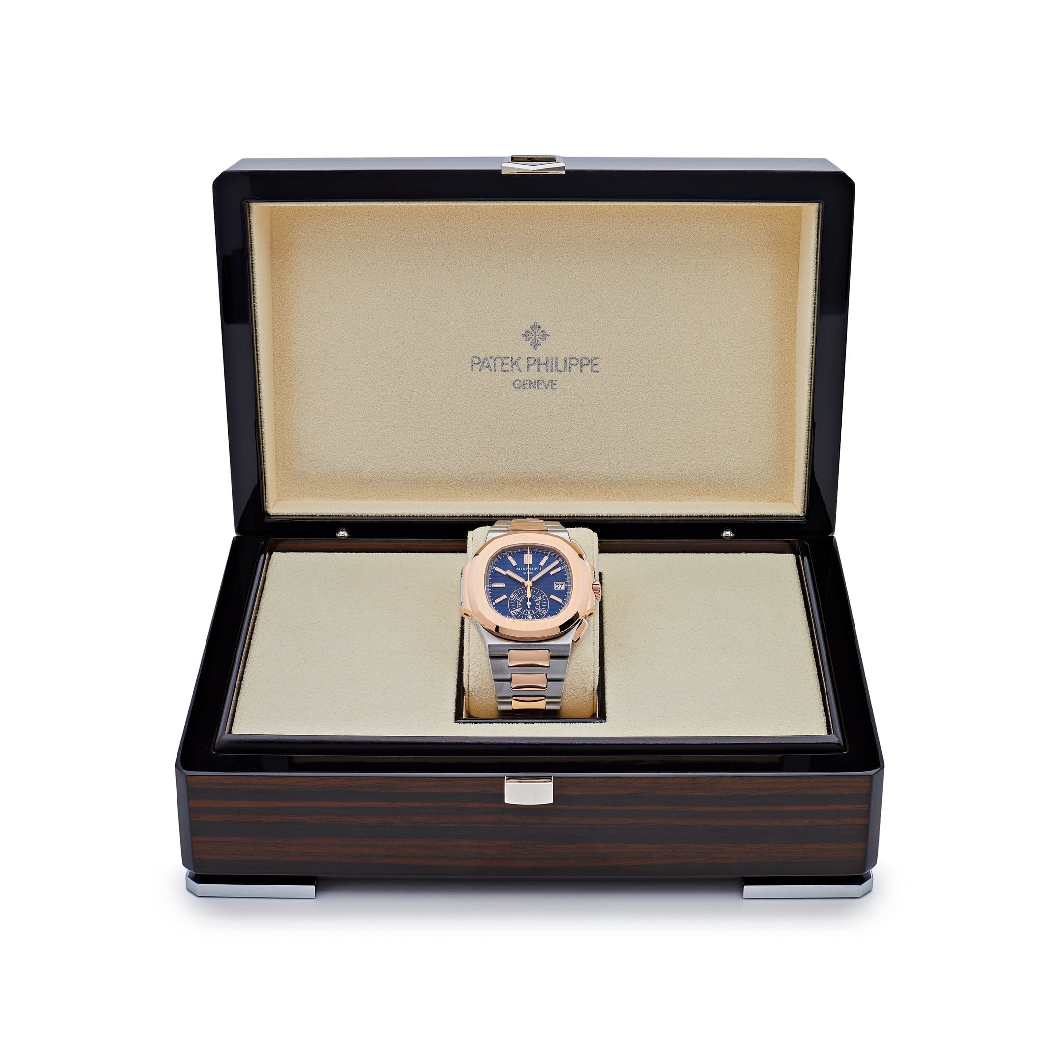 Patek Philippe Nautilus 5980/1AR-001 Chronograph Two-Toned Stainless Steel Rose Gold Blue Dial (2024)