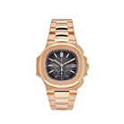 Luxury Watch Patek Philippe Nautilus Chronograph Date Rose Gold 5980/1R Wrist Aficionado