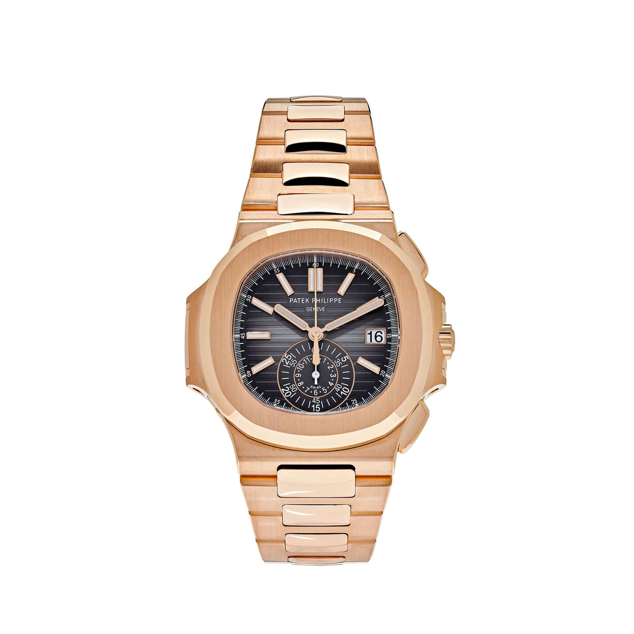 Luxury Watch Patek Philippe Nautilus Chronograph Date Rose Gold 5980/1R Wrist Aficionado