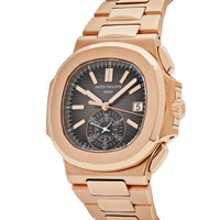 Thumbnail for Patek Philippe Nautilus 5980/1R Flyback Chronograph Date Rose Gold Black Dial