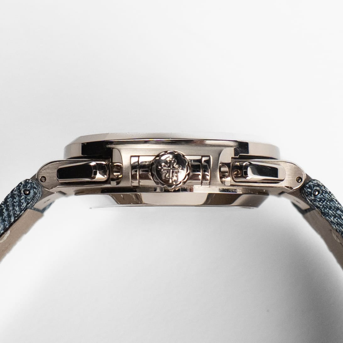 Patek Philippe Nautilus 5980/60G-001 'Denim' Flyback Chronograph White Gold Blue-Gray Dial (2024)
