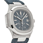 Patek Philippe Nautilus 5980/60G-001 'Denim' Flyback Chronograph White Gold Blue-Gray Dial (2025)