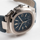 Patek Philippe Nautilus 5980/60G-001 'Denim' Flyback Chronograph White Gold Blue-Gray Dial (2026)