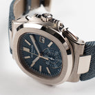 Patek Philippe Nautilus 5980/60G-001 'Denim' Flyback Chronograph White Gold Blue-Gray Dial (2026)