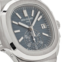 Thumbnail for Patek Philippe Nautilus 5980/60G-001 Flyback Chronograph White Gold Blue-Gray Dial (2024)