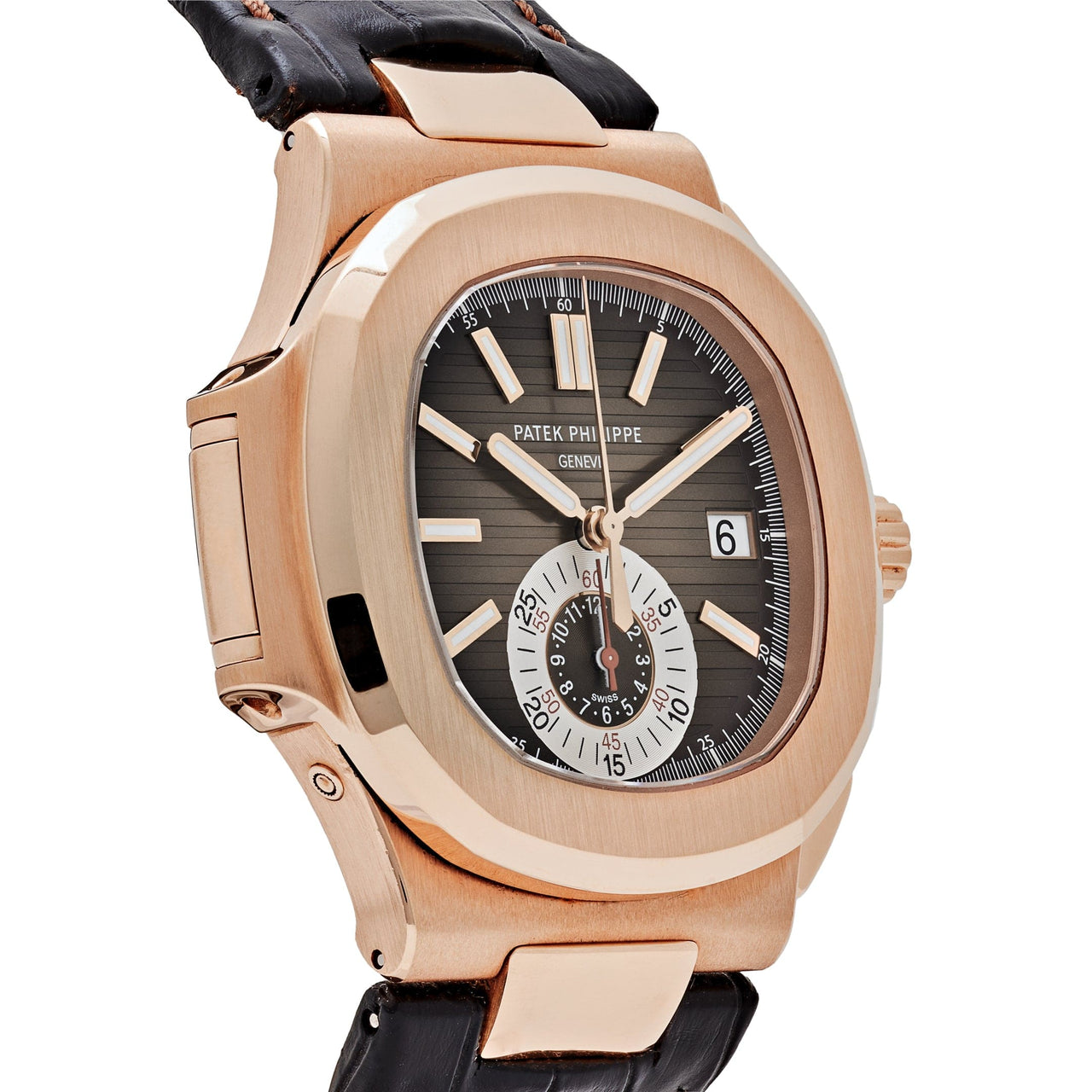 Patek Philippe Nautilus 5980R-001 Chronograph Date Rose Gold Brown Dial (2016)