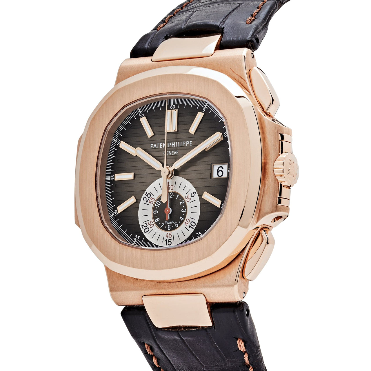 Patek Philippe Nautilus 5980R-001 Chronograph Date Rose Gold Brown Dial (2016)