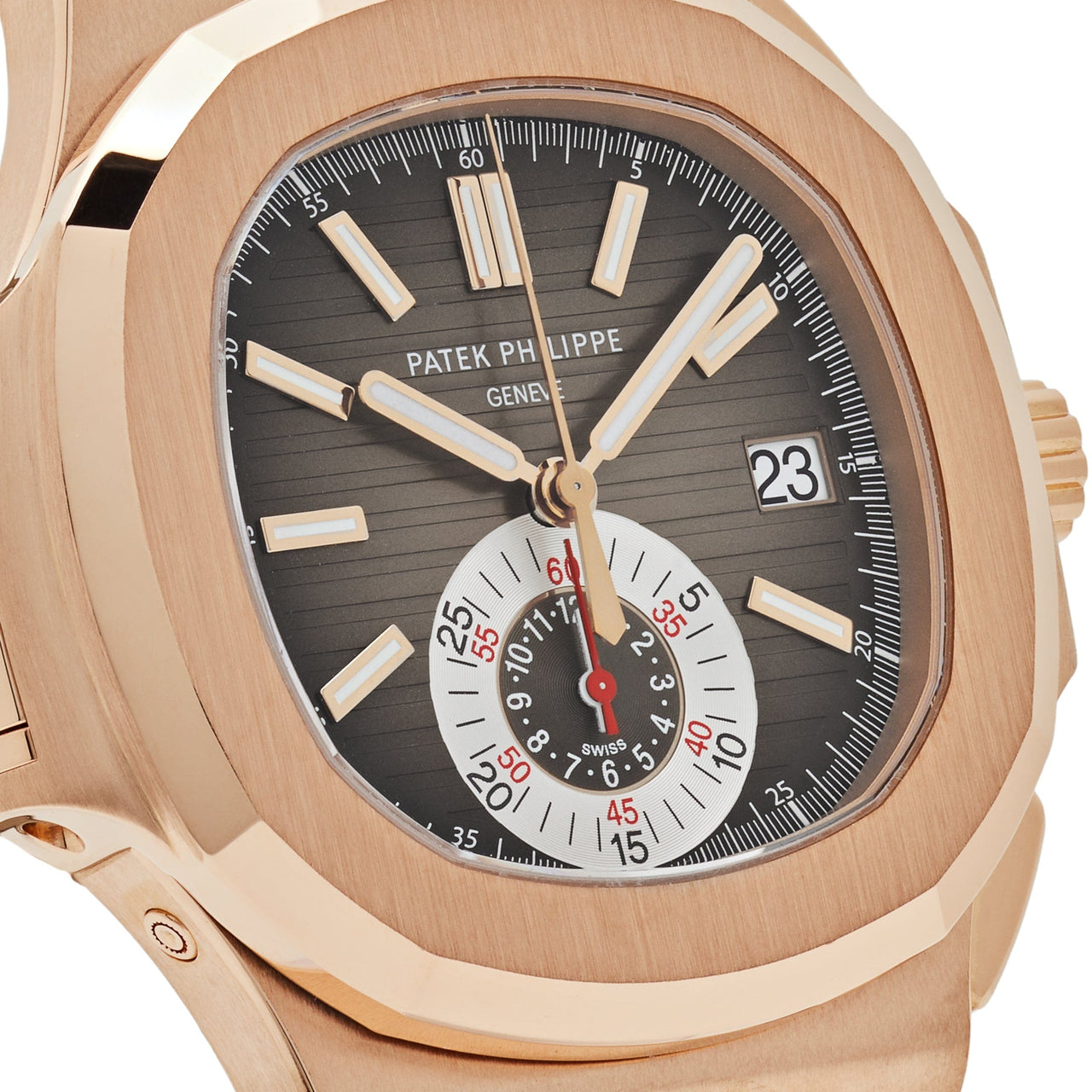 Patek Philippe Nautilus 5980R-001 Chronograph Date Rose Gold Brown Dial (2017)