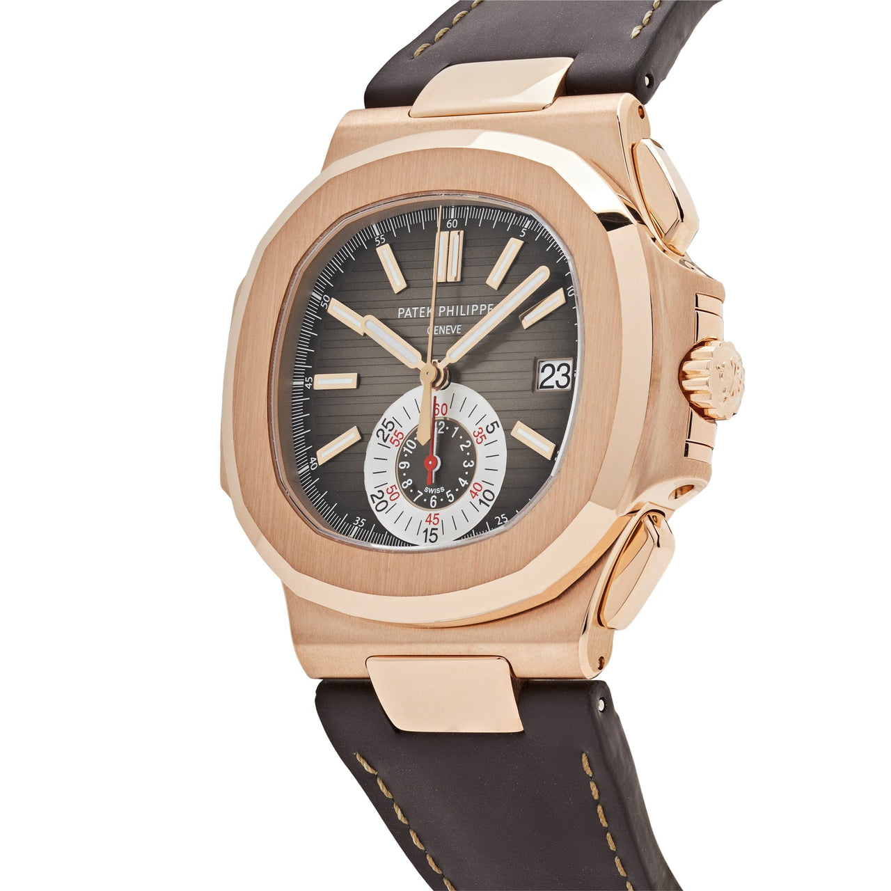 Patek Philippe Nautilus 5980R-001 Chronograph Date Rose Gold Brown Dial (2017)