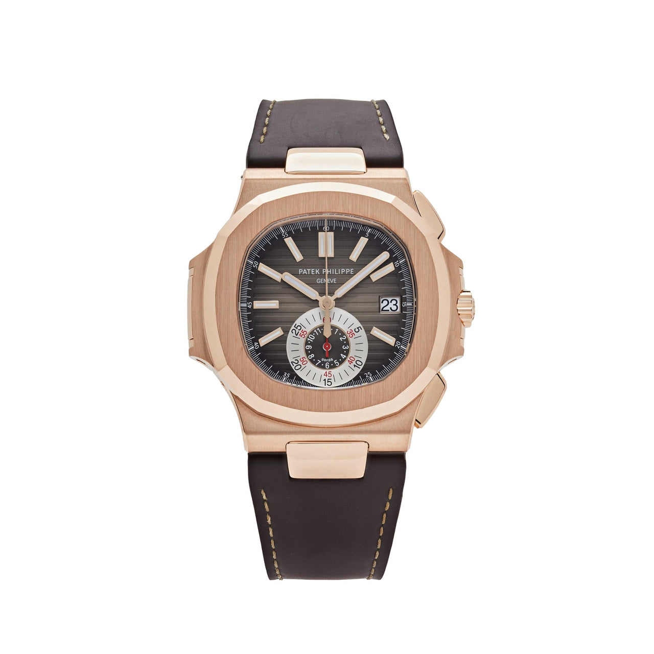 Patek Philippe Nautilus 5980R-001 Chronograph Date Rose Gold Brown Dial (2017)