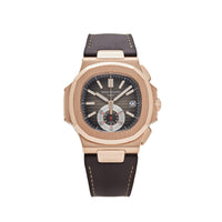 Thumbnail for Patek Philippe Nautilus 5980R-001 Chronograph Date Rose Gold Brown Dial (2017)