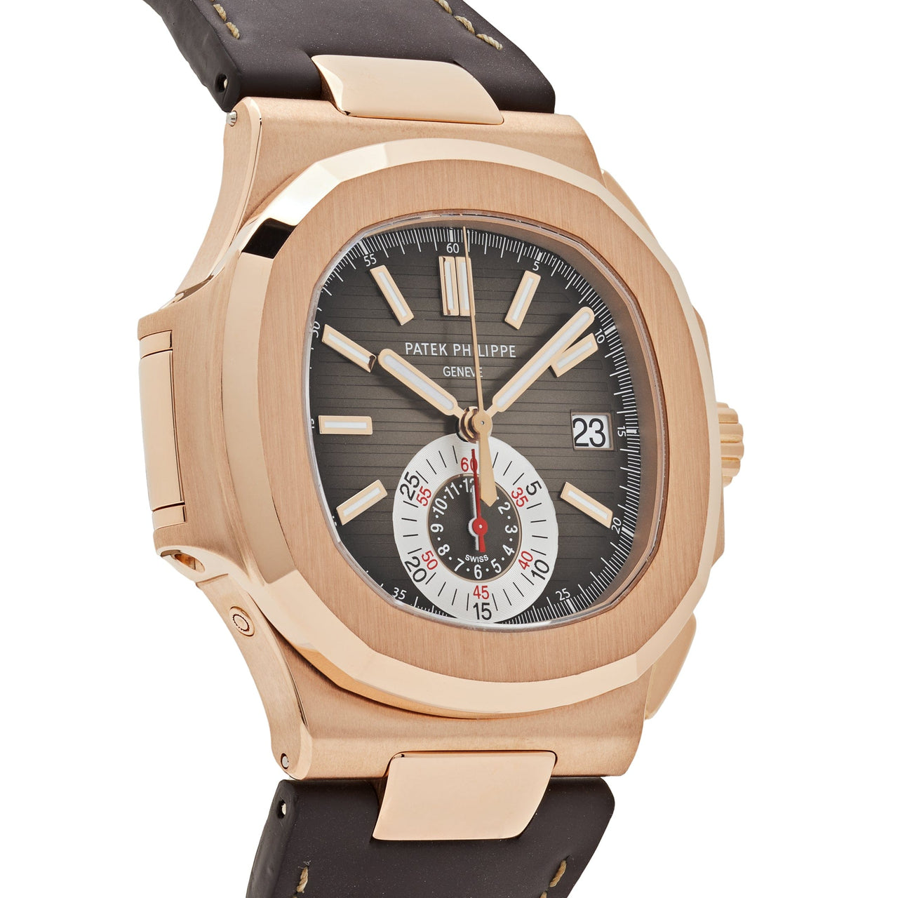 Patek Philippe Nautilus 5980R-001 Chronograph Date Rose Gold Brown Dial (2017)