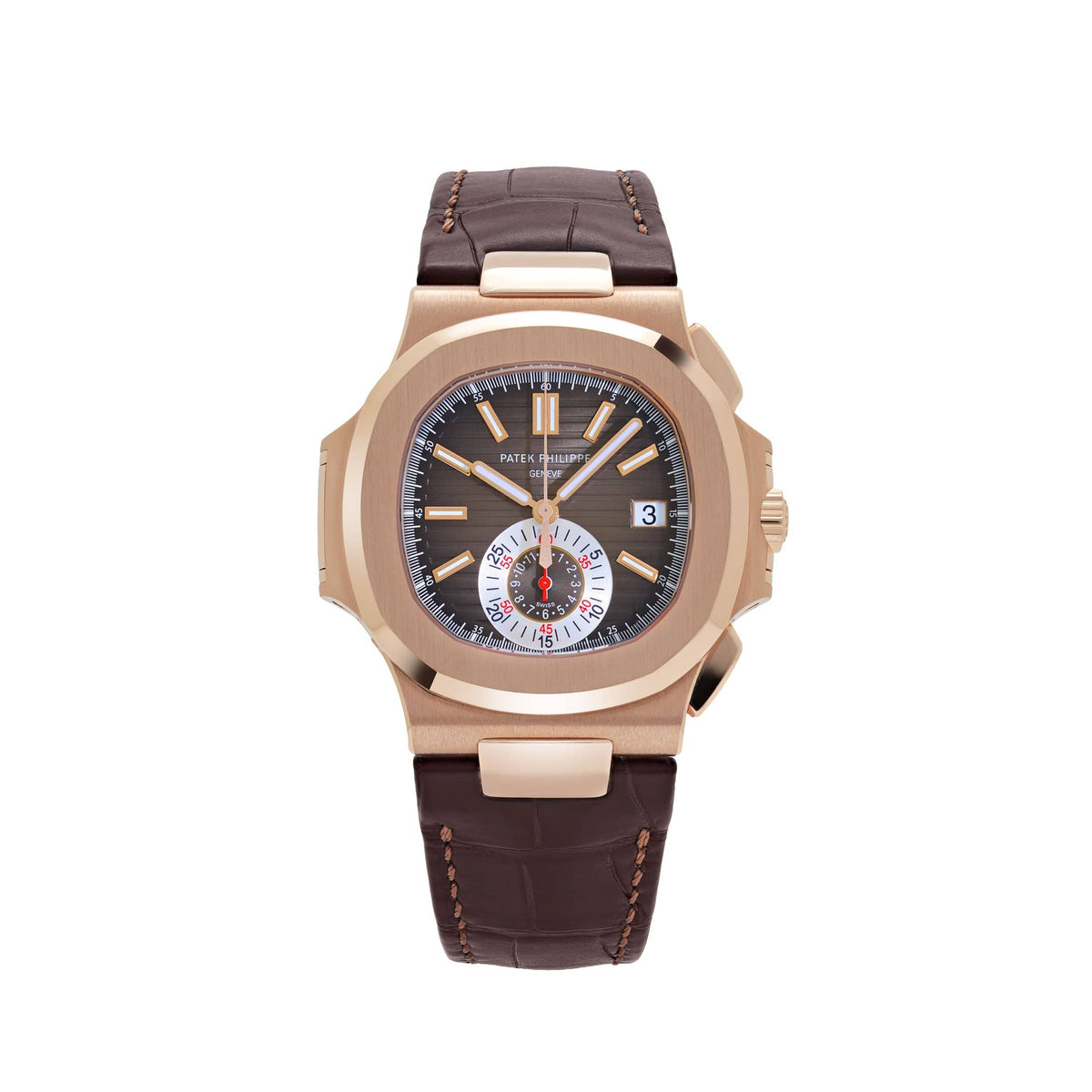 Patek Philippe Nautilus 5980R-001 Chronograph Rose Gold Brown Dial (2016)