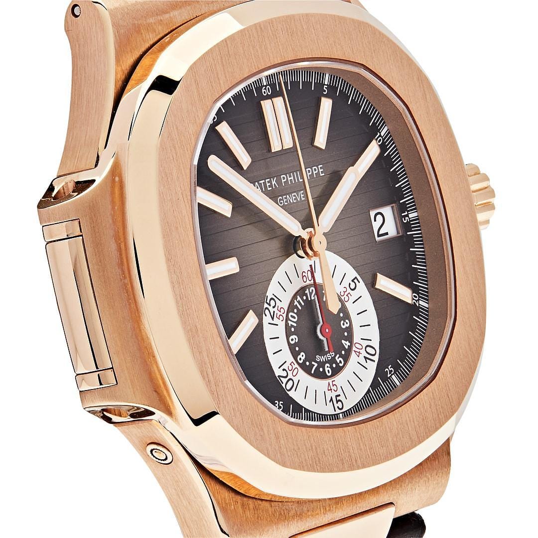 Patek Philippe Nautilus 5980R-001 Flyback Chronograph Date Rose Gold Black Brown Dial (2019)