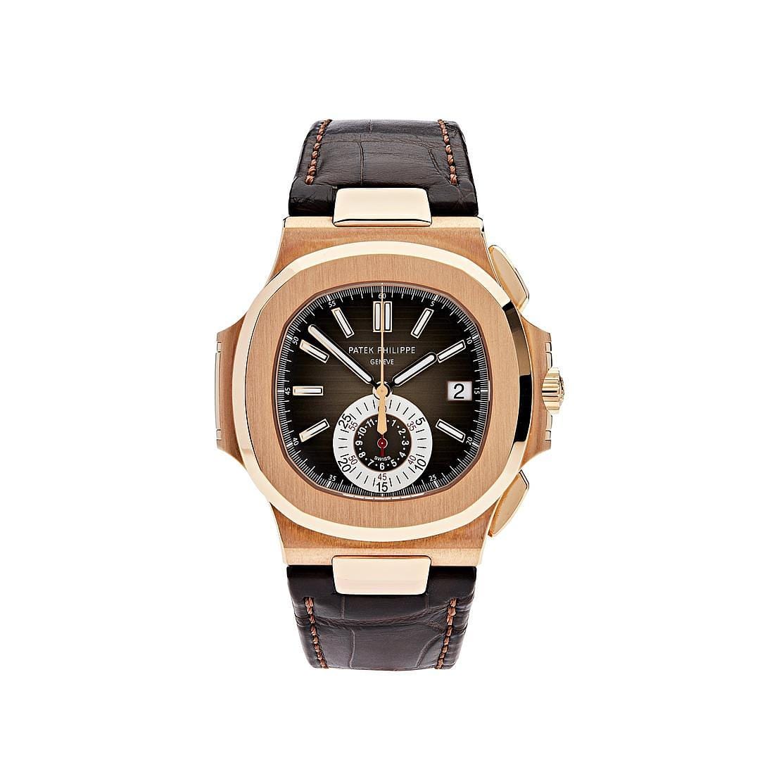 Patek Philippe Nautilus 5980R-001 Flyback Chronograph Date Rose Gold Black Brown Dial (2019)