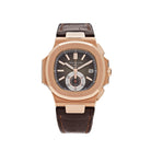 Luxury Watch Patek Philippe Nautilus Chronograph Date Tiffany Dial 5980R-001 Wrist Aficionado