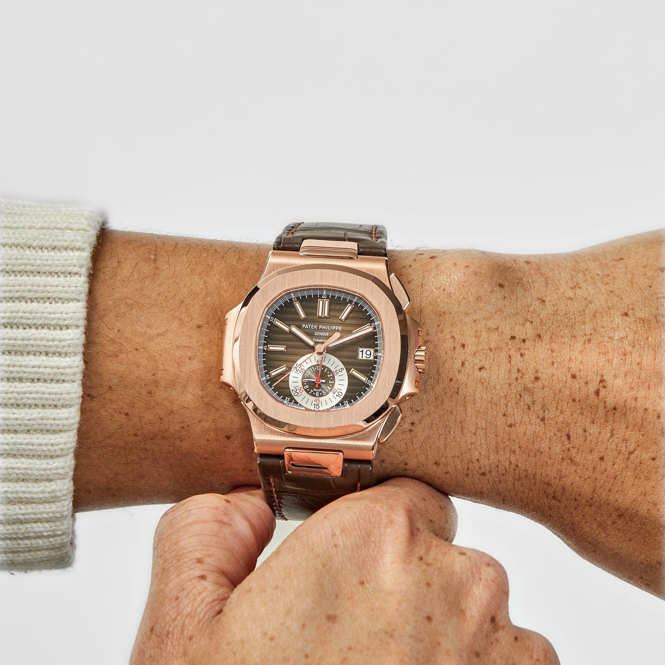 Patek Philippe Nautilus 5980R-001 'Tiffany & Co' Chronograph Date Rose Gold (2022)