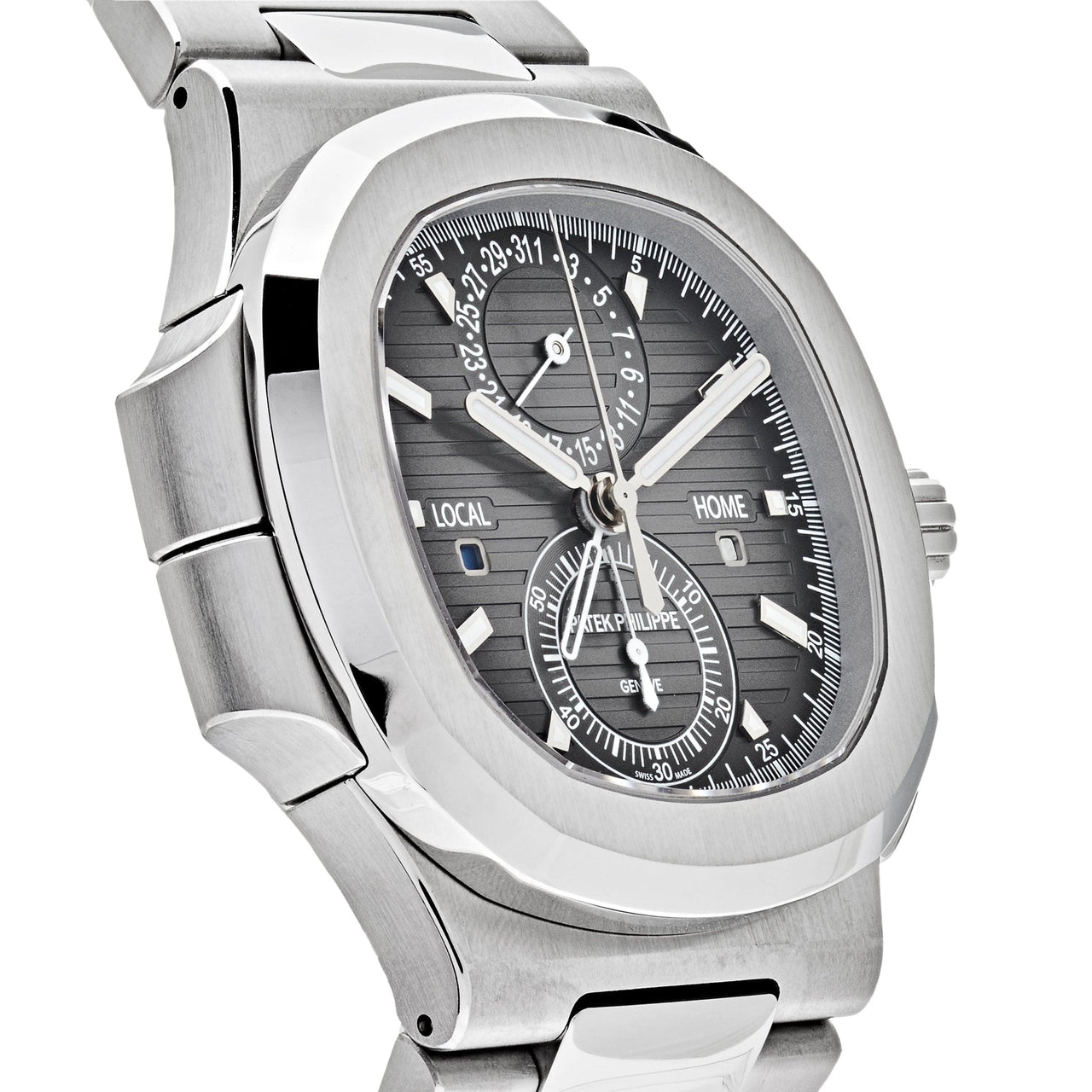 Luxury Watch Patek Philippe Nautilus Travel Time Chronograph 5990/1A-001 (2018) Wrist Aficionado