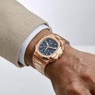 Patek Philippe Nautilus 5990/1R-001 Travel Time Flyback Chronograph Rose Gold Blue Dial (2024)