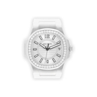 Patek Philippe Nautilus 7010G 'Ladies' White Gold Silver Dial Diamond Bezel Quartz