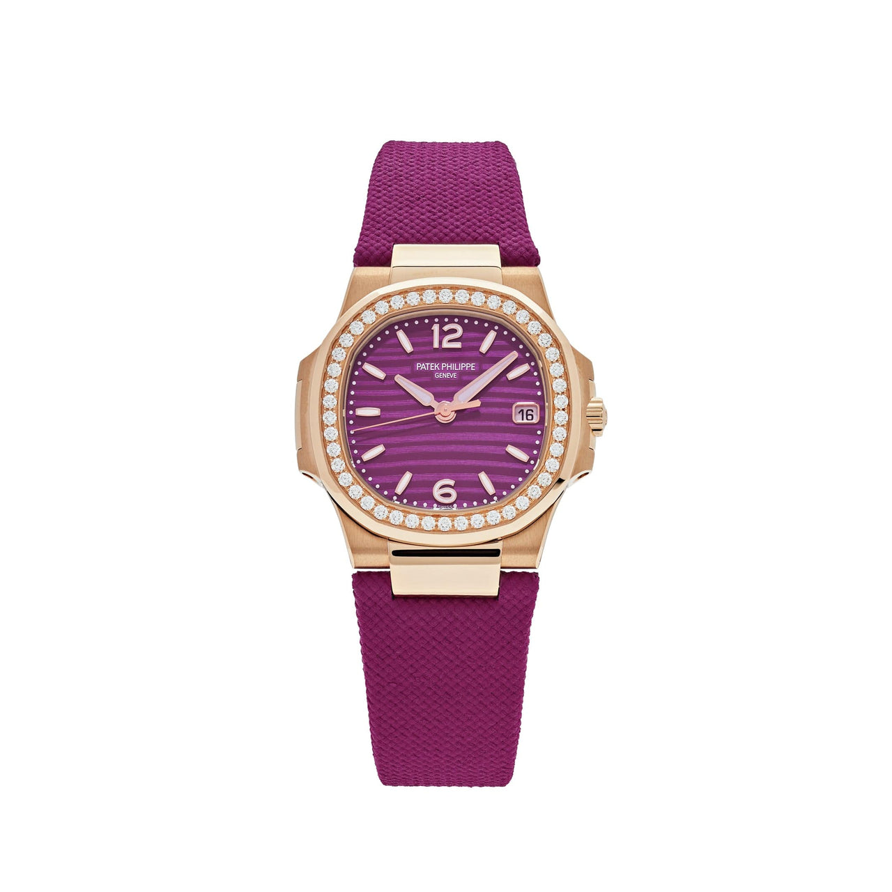 Patek Philippe Nautilus 7010R-013 'Ladies' Rose Gold Purple Dial Diamond Bezel (2023)