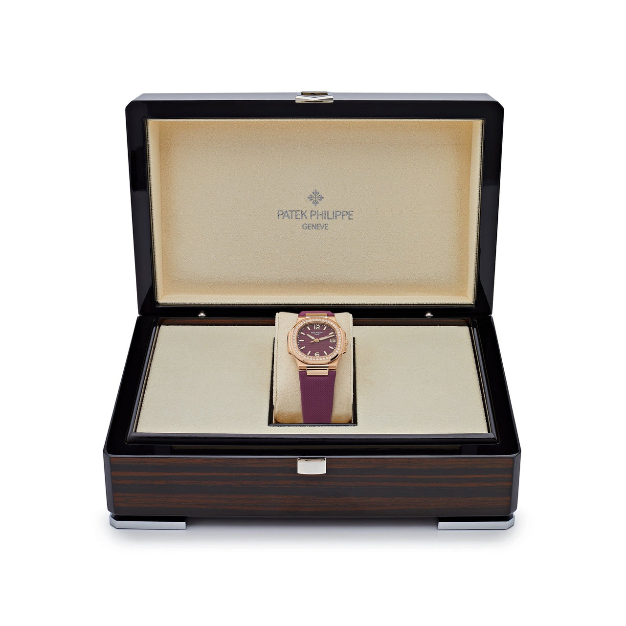 Patek Philippe Nautilus 7010R-013 'Ladies' Rose Gold Purple Dial Diamond Bezel (2024)