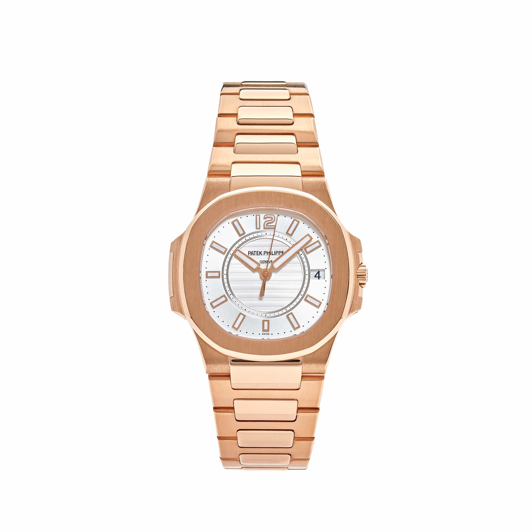 Luxury Watch Patek Philippe Nautilus Rose Gold 33mm 7011/1R-001 Wrist Aficionado