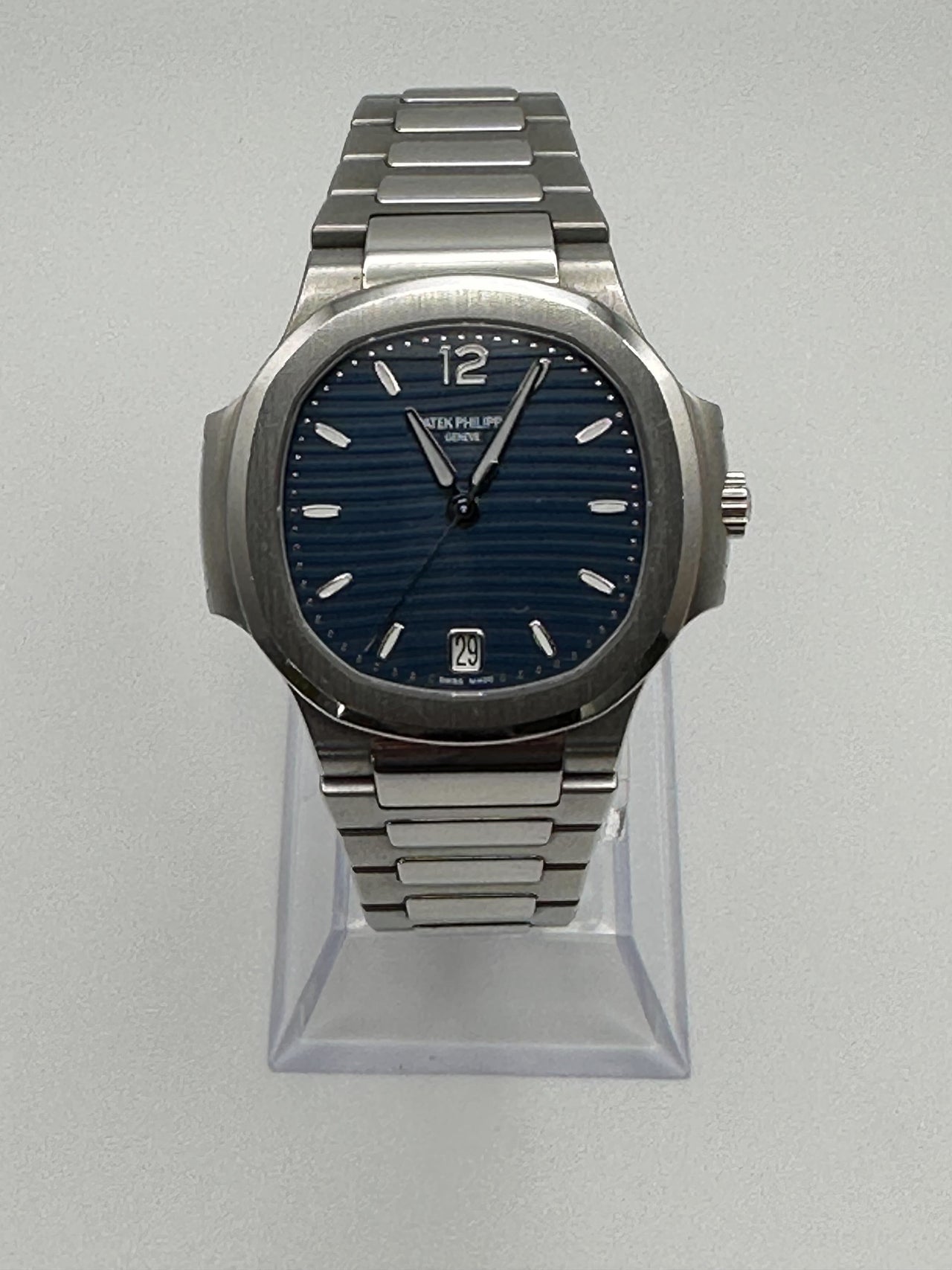 Luxury Watch Patek Philippe Nautilus 7118/1A-001 'Ladies' Stainless Steel Blue Dial Wrist Aficionado