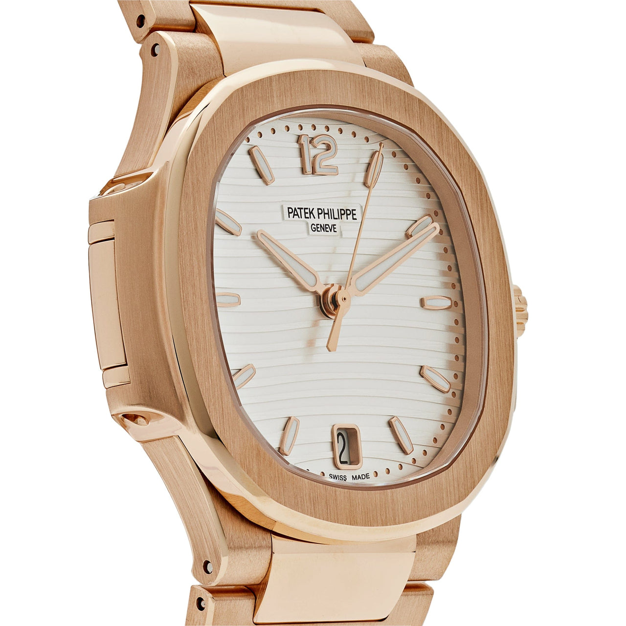 Patek Philippe Nautilus 7118/1R-001 Ladies Automatic Rose Gold Silvery Opaline Dial (2024)