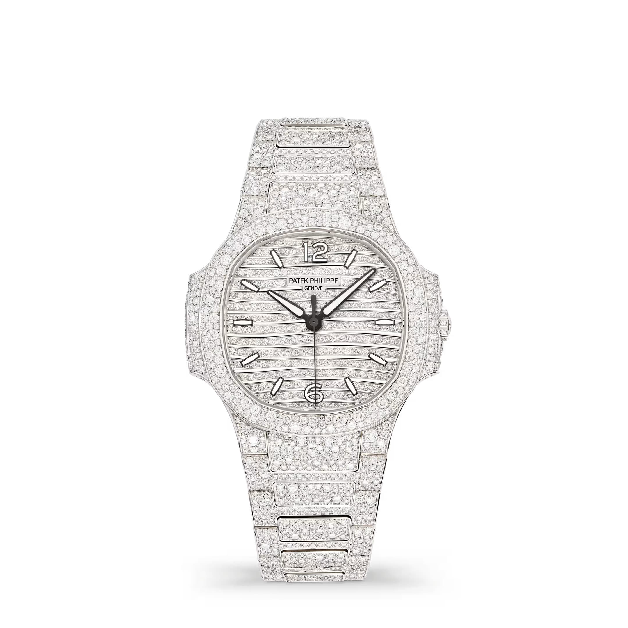 Patek Philippe Nautilus Haute Joaillerie 7118/1450G-001 White Gold Pave Diamond Dial Diamond Bezel (2026)