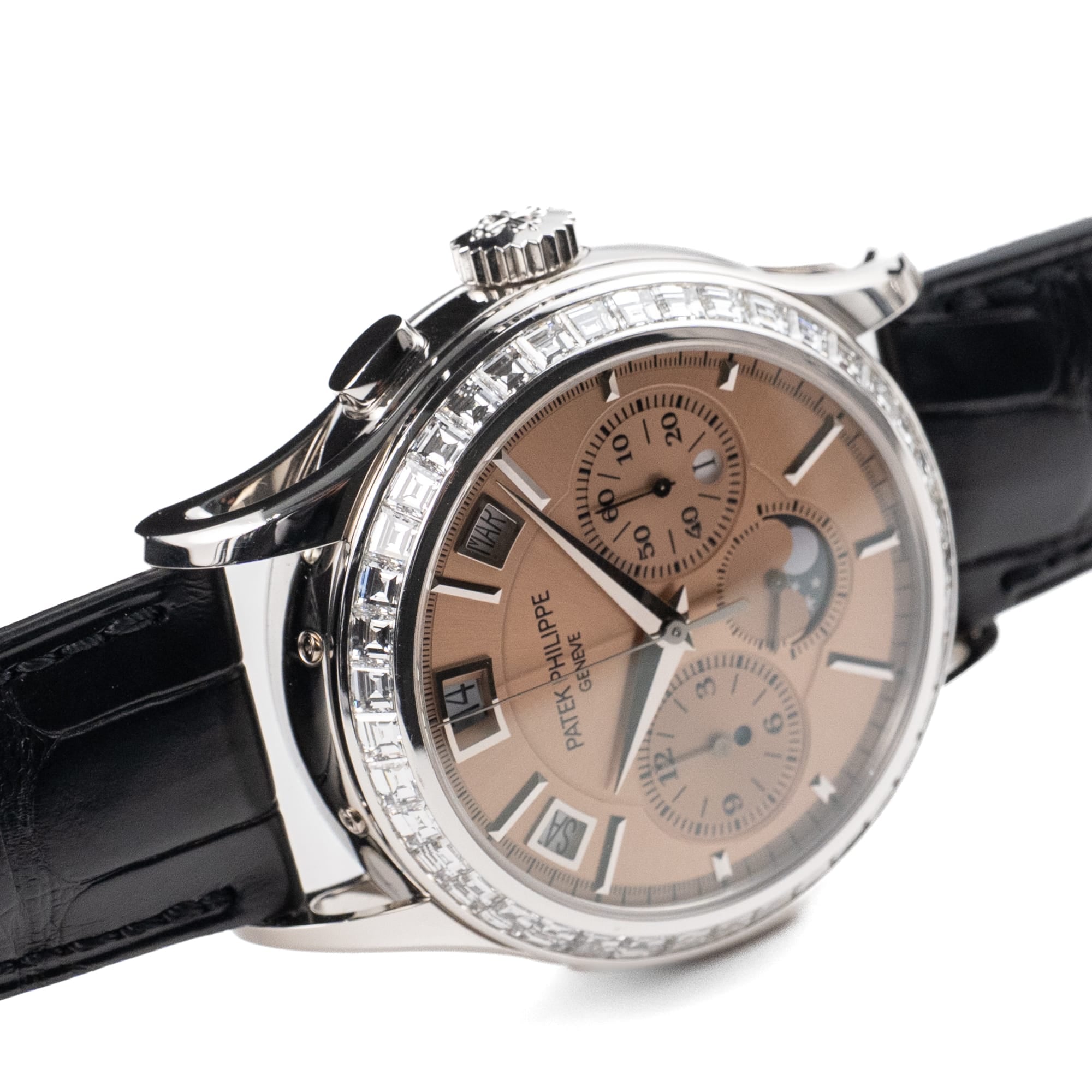 Patek Philippe Quadruple Grand Complications 5208/300P-010 Platinum Salmon Dial Diamond Baguette Bezel Limited Edition (2021)
