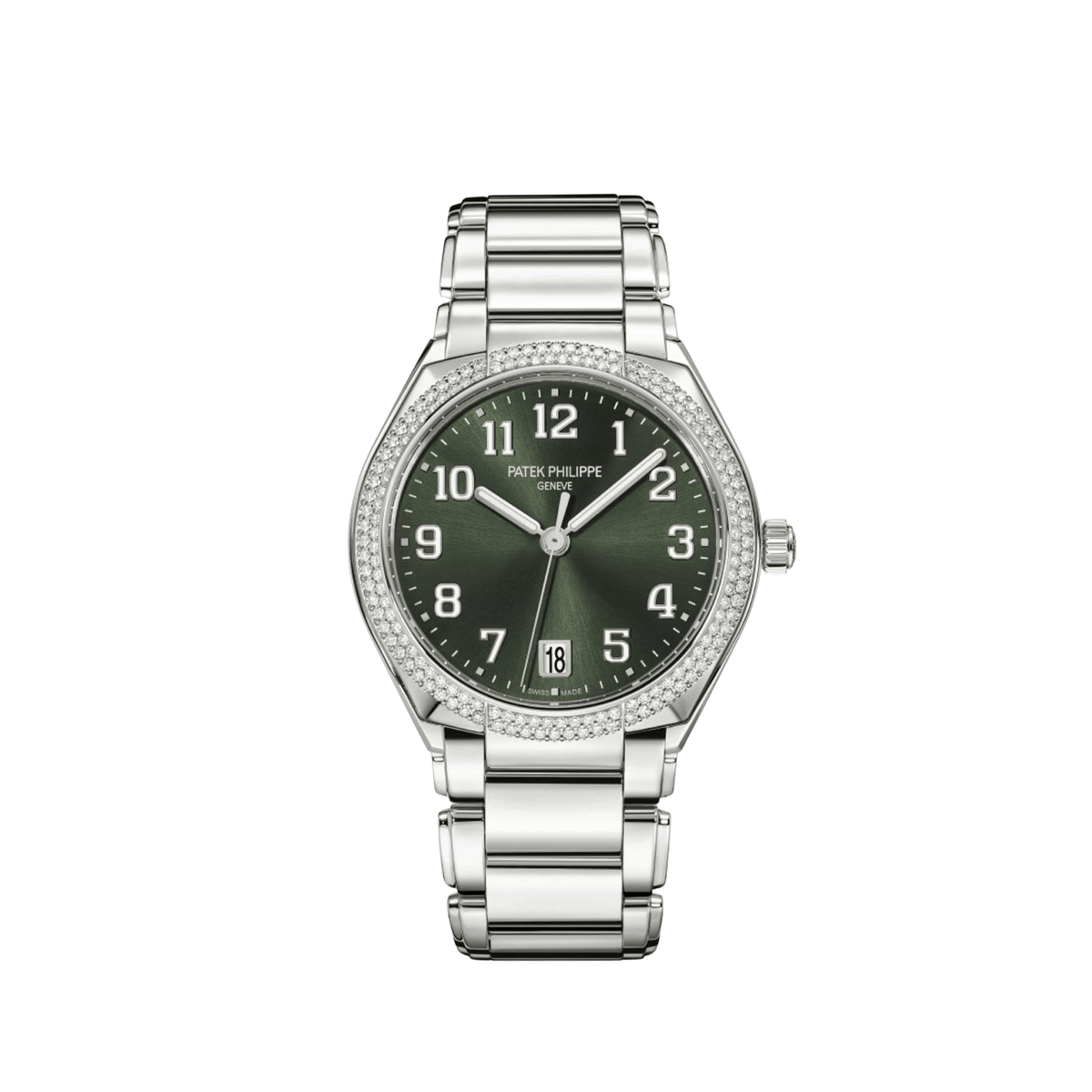 Patek Philippe Twenty-4 7300/1200A-011 Green Dial Diamond Bezel (2024)