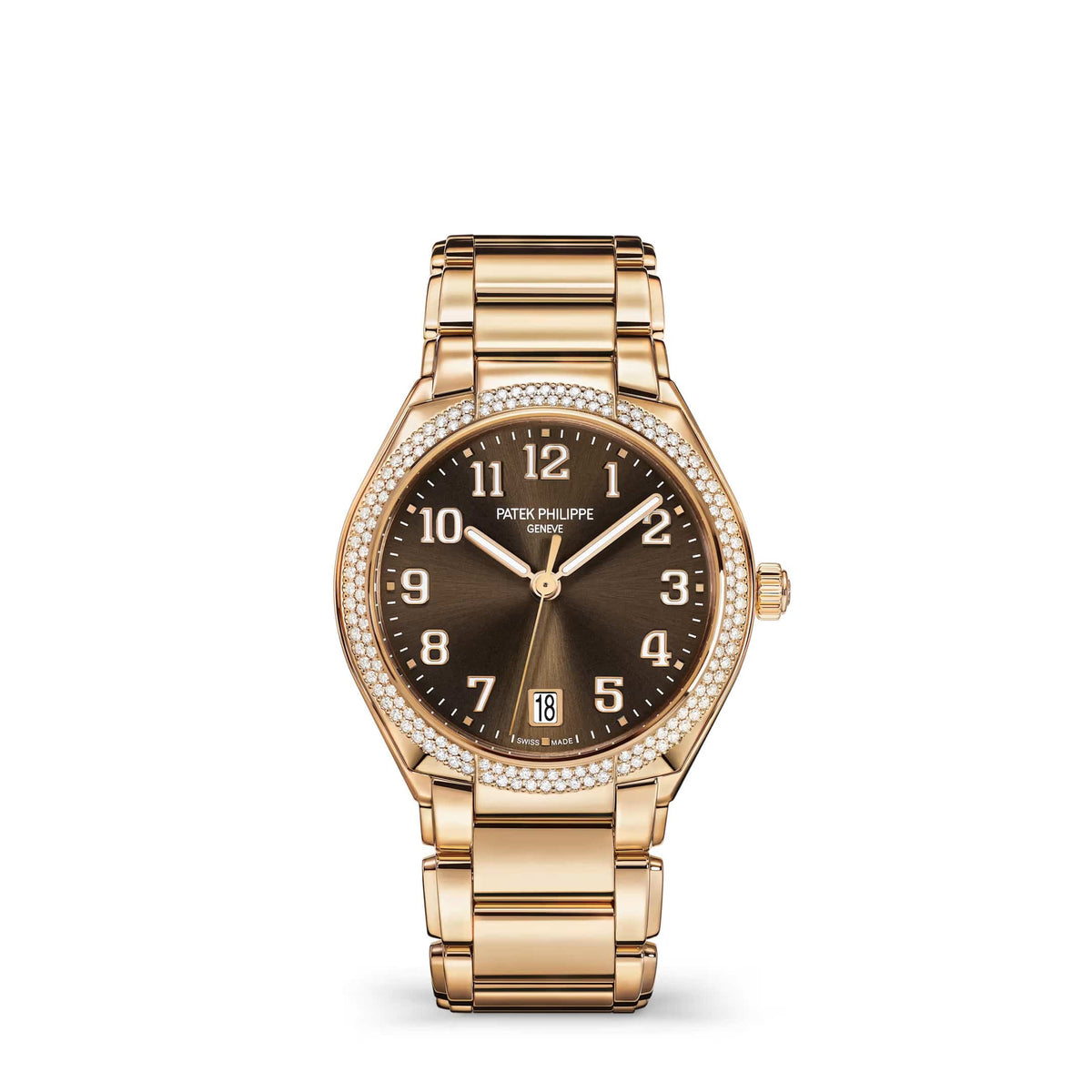 Patek Philippe Twenty~4 Automatic 7300/1200R-001 Rose Gold Brown Dial Diamond Bezel (2026)