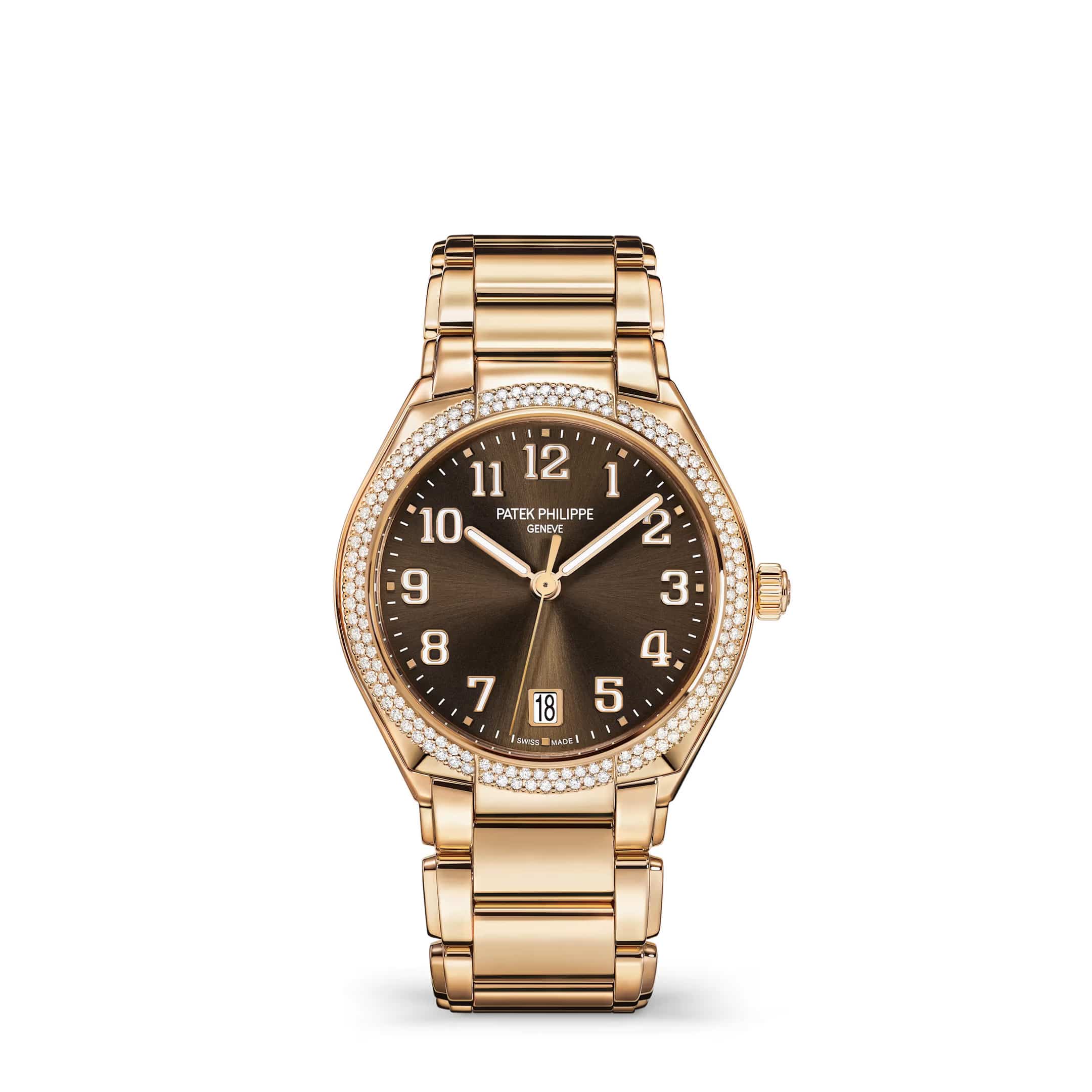 Patek Philippe Twenty~4 Automatic 7300/1200R-001 Rose Gold Brown Dial Diamond Bezel (2026)