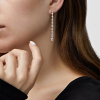 Thumbnail for Pear-Shaped Diamond Drop Earrings