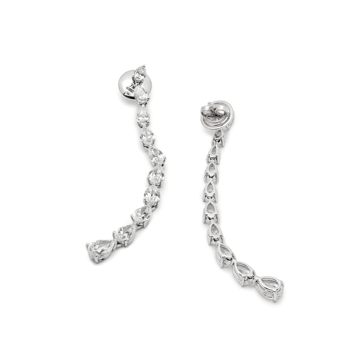 Pear-Shaped Diamond Drop Earrings