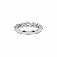 Thumbnail for Pear-Shaped Diamond Half Eternity White Gold Band