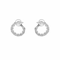 Thumbnail for Pear-Shaped Diamond Hoop Earrings