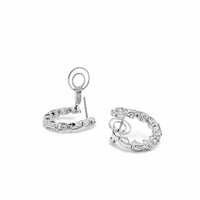 Thumbnail for Pear-Shaped Diamond Hoop Earrings