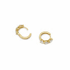 Pear-Shaped Diamond Huggies in Yellow Gold