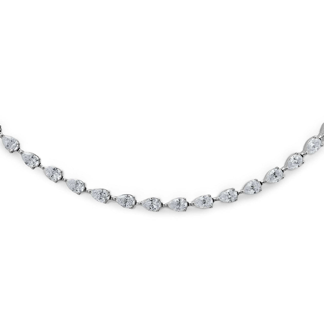 Pear-Shaped Diamond Riviére Tennis Necklace  ‌