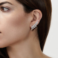 Thumbnail for Pear-Shaped Diamond Wing Ear Climbers