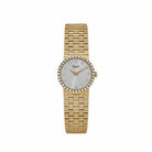 Piaget Dancer Traditional P10340 'Ladies' Yellow Gold Silver Diamond Dial Diamond Bezel Quartz